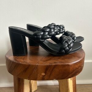 MIA Black Braided Heeled Sandals 8